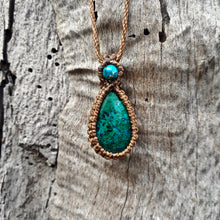 Load image into Gallery viewer, Chrysocolla malachite necklace
