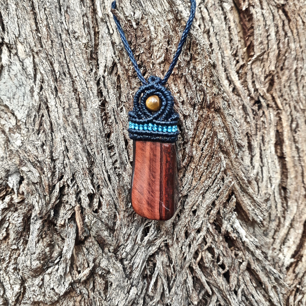 Red tiger's eye necklace