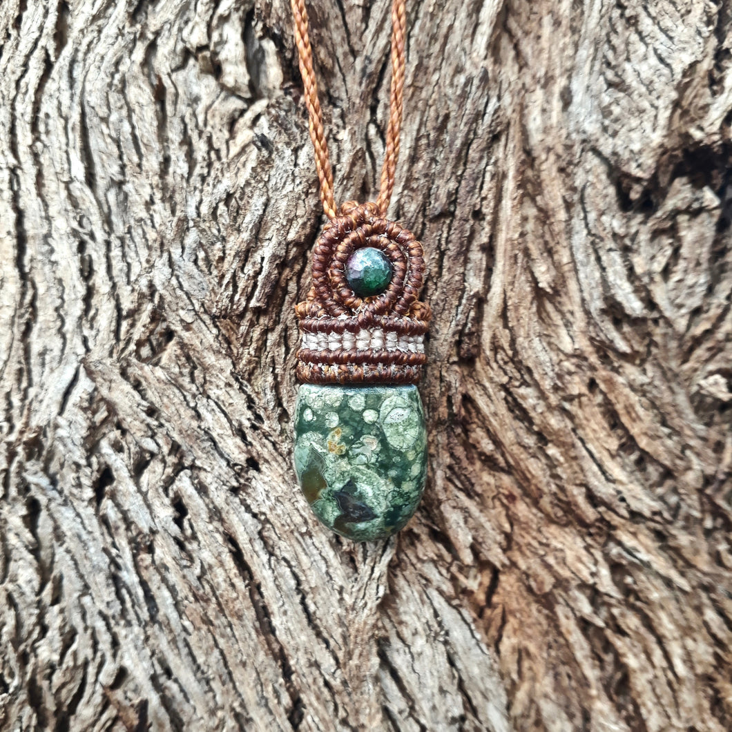 Rainforest jasper necklace