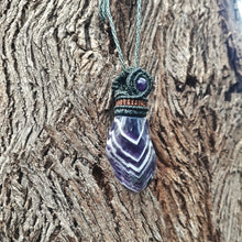 Load image into Gallery viewer, Chevron amethyst necklace
